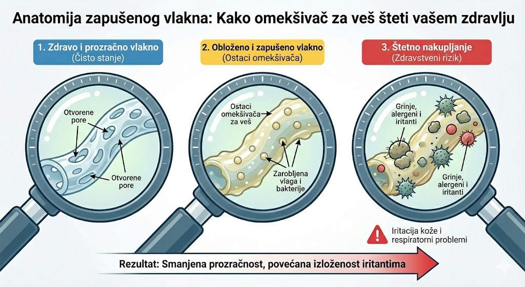 Šta znači kada veš "ne diše" i kako to utiče na vaše zdravlje 1 zapušena vlakna odeće